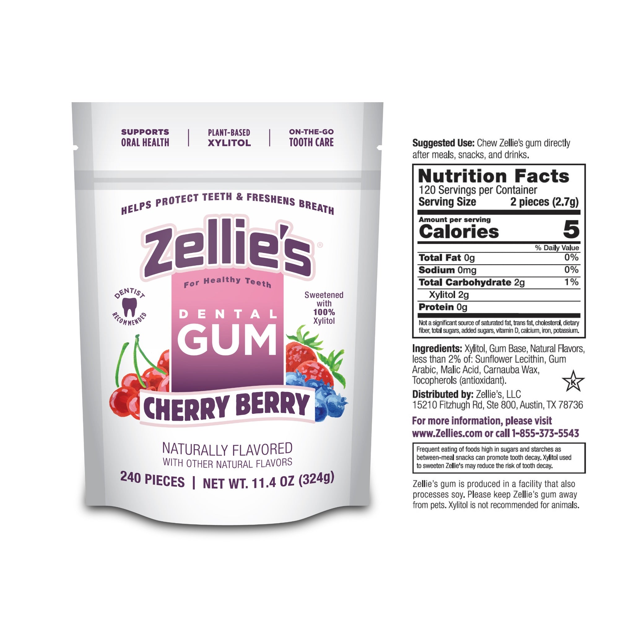 CHERRY BERRY Xylitol Dental Gum