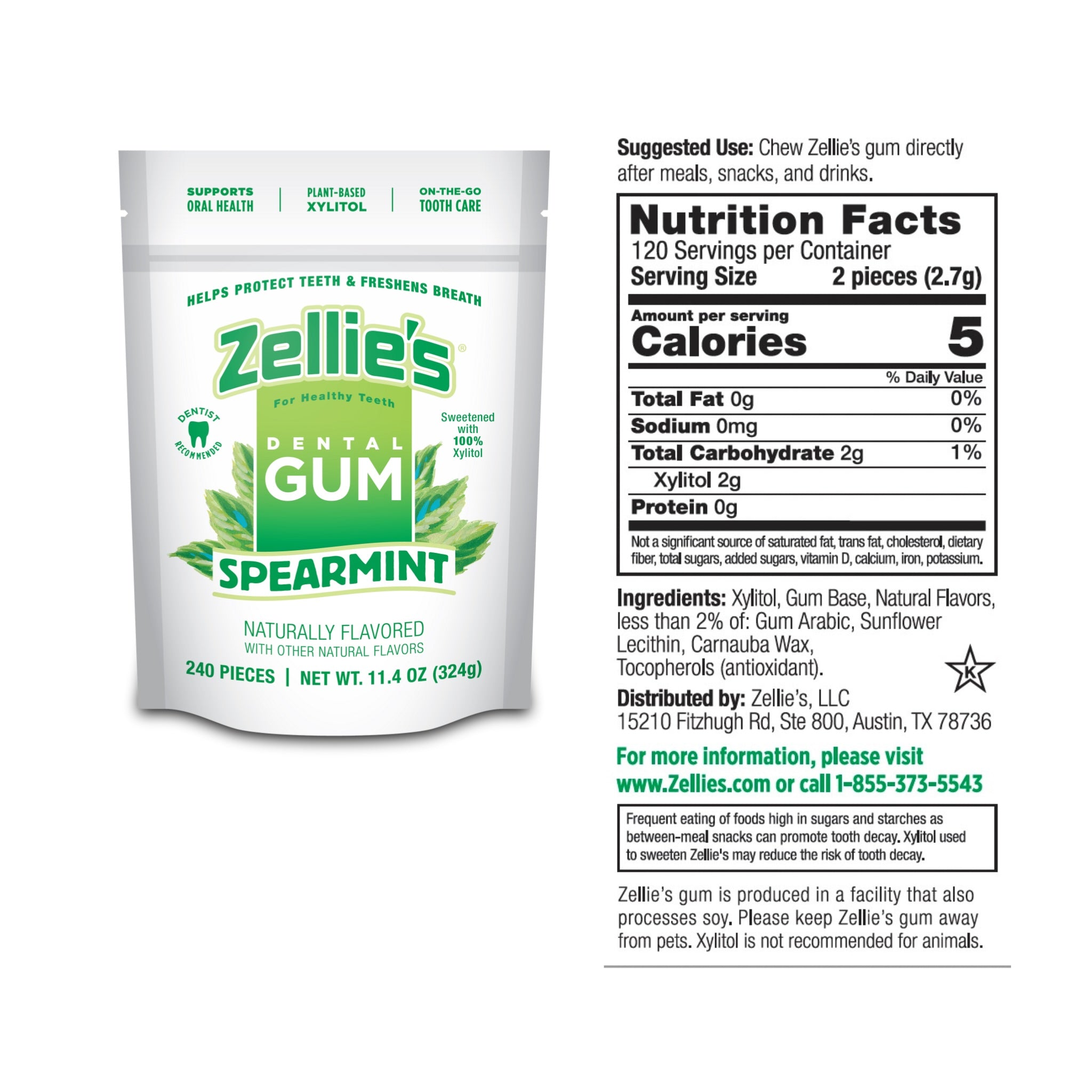 SPEARMINT Xylitol Dental Gum - Wholesale